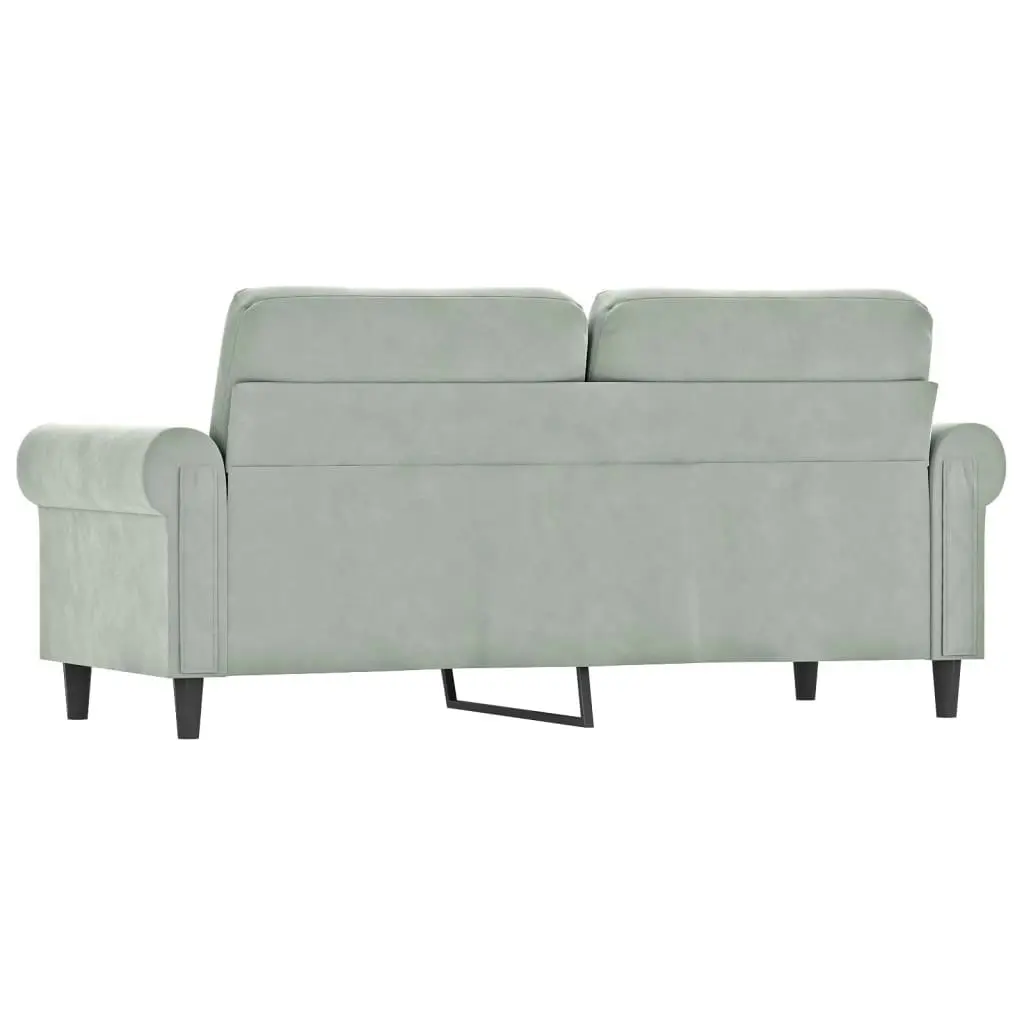 2-Seater Sofa Light Grey 140 cm Velvet 359529