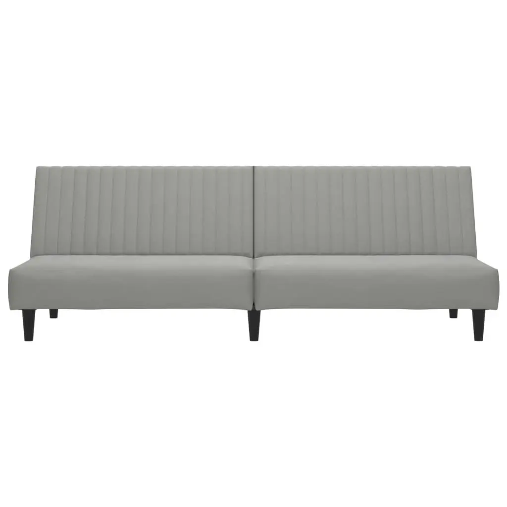 2-Seater Sofa Bed Light Grey Velvet 375926