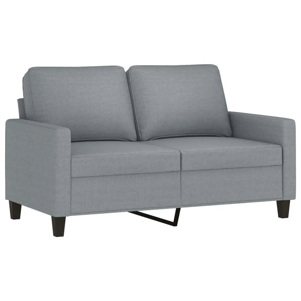 2 Piece Sofa Set with Cushions Light Grey Fabric 3201444