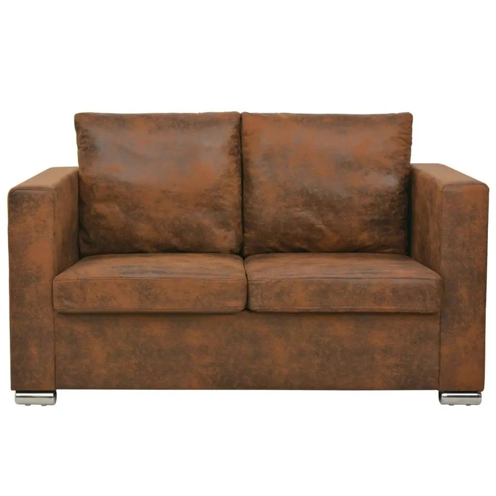 2-Seater Sofa 137x73x82 cm Artificial Suede Leather 244702