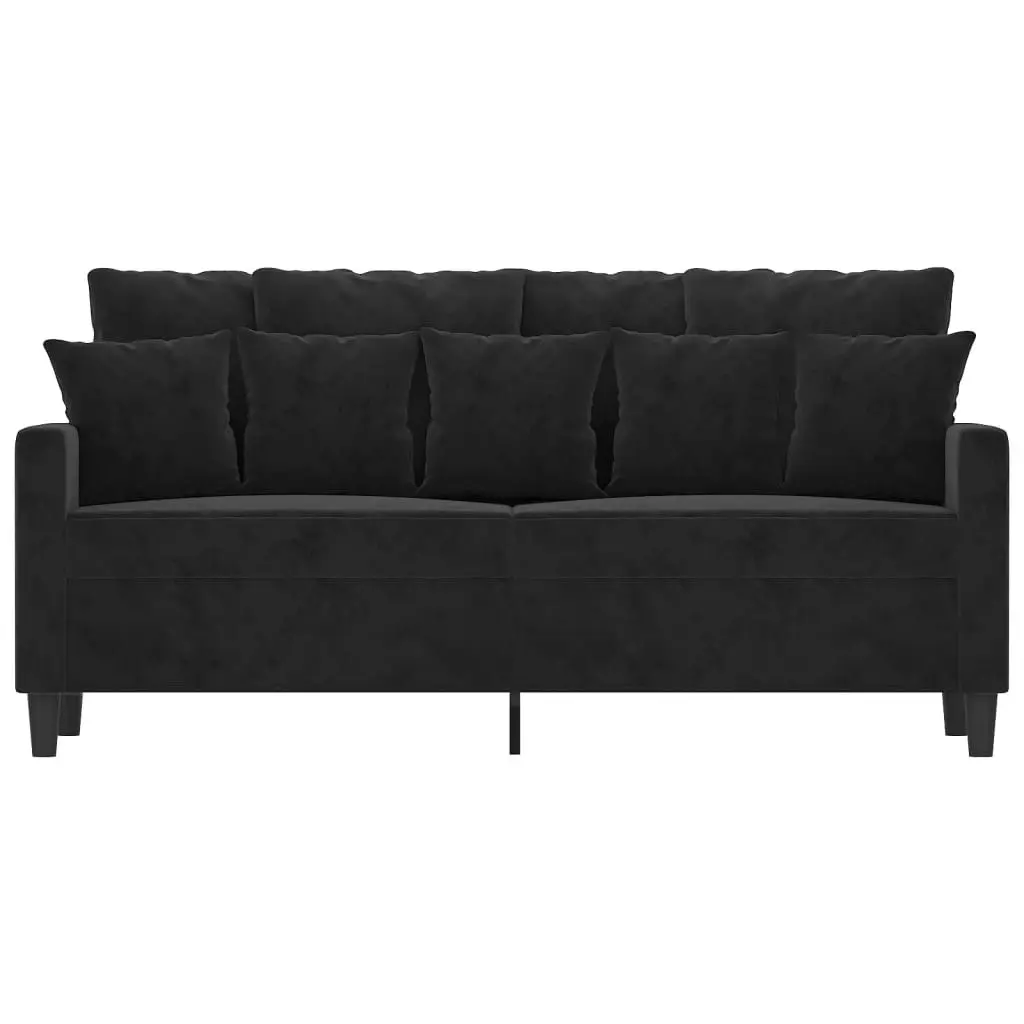 2-Seater Sofa Black 140 cm Velvet 359308