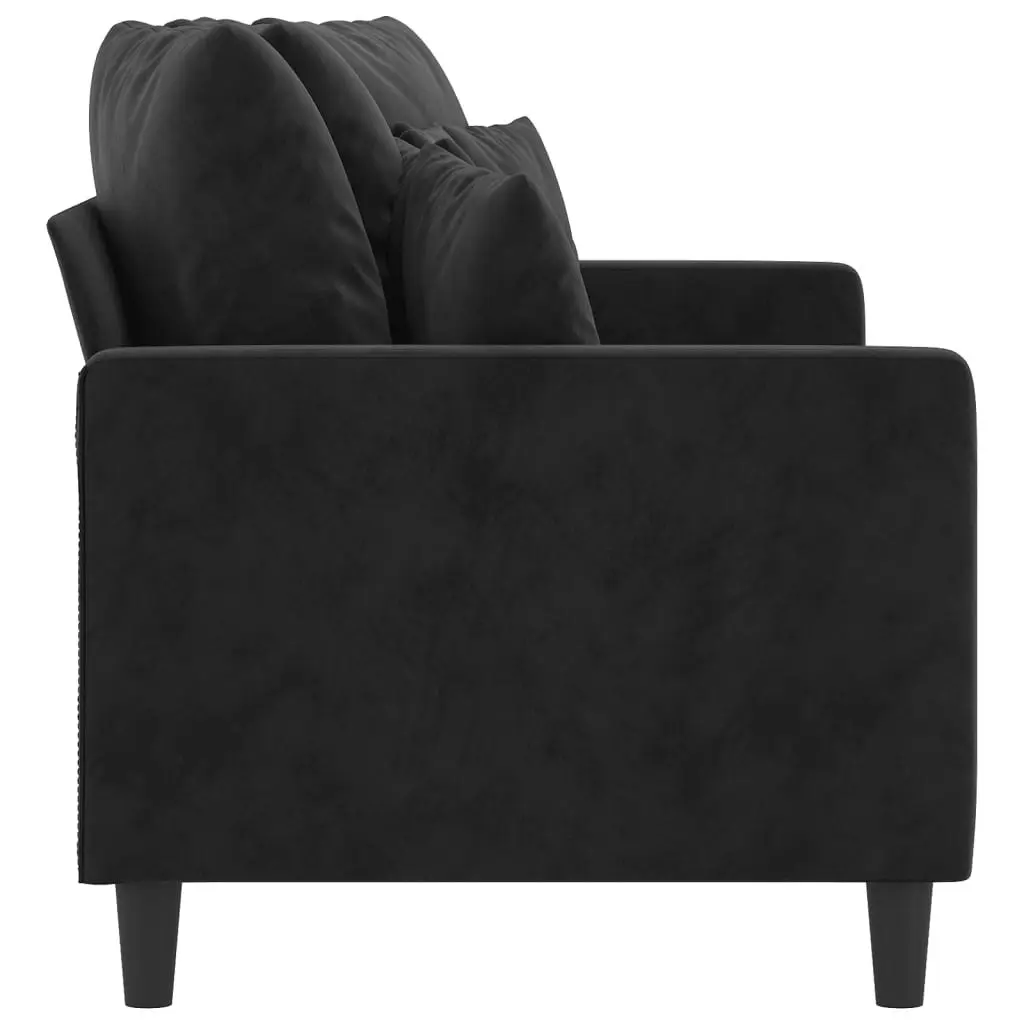 2-Seater Sofa Black 140 cm Velvet 359308