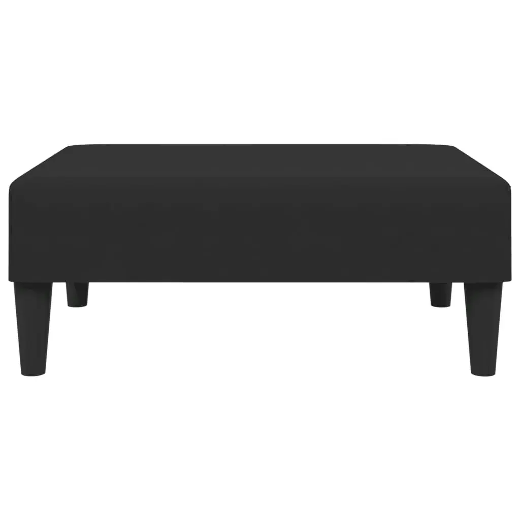 2-Seater Sofa Bed with Pillows and Footstool Black Velvet 3216222