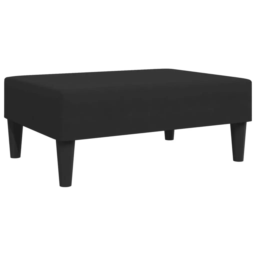 2-Seater Sofa Bed with Pillows and Footstool Black Velvet 3216222