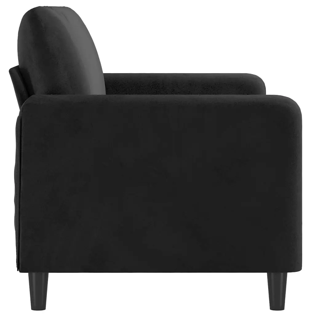 2-Seater Sofa Black 140 cm Velvet 359447