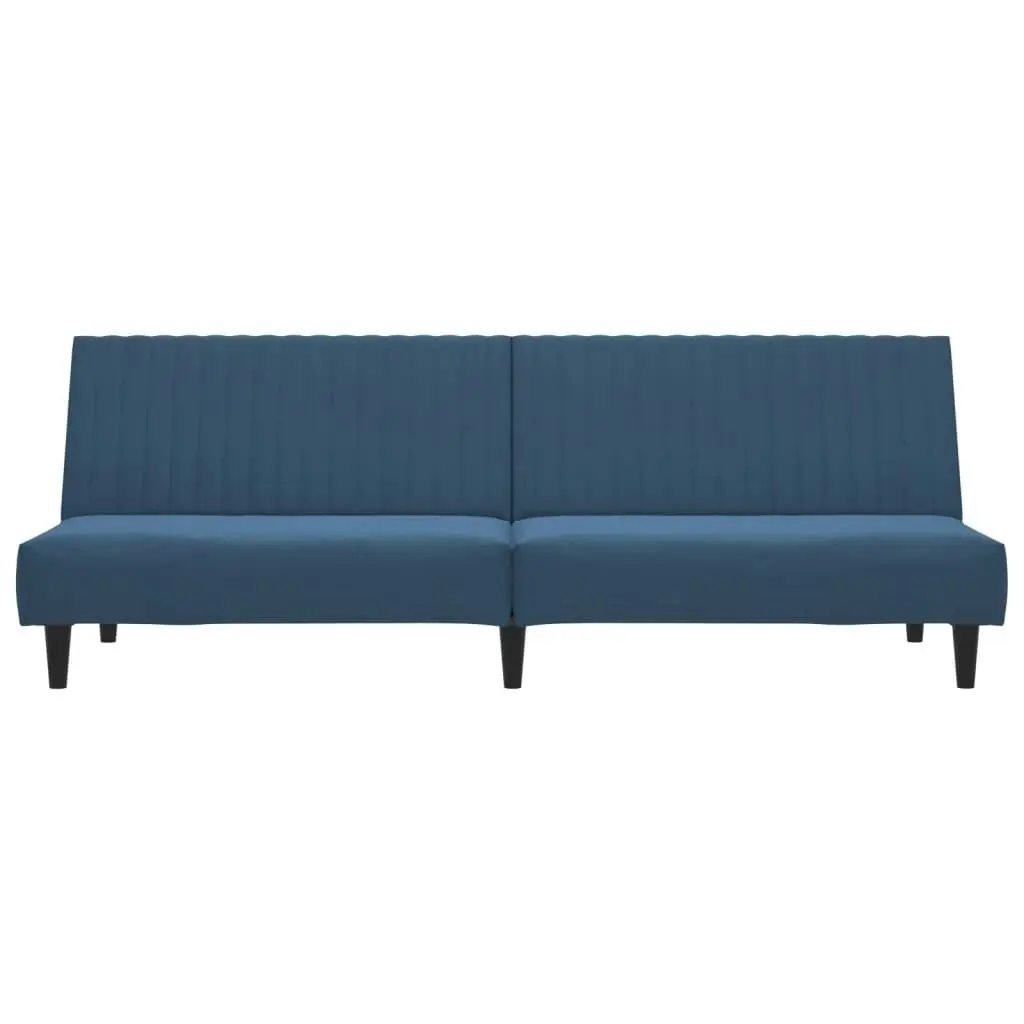 2-Seater Sofa Bed Blue Velvet 375925