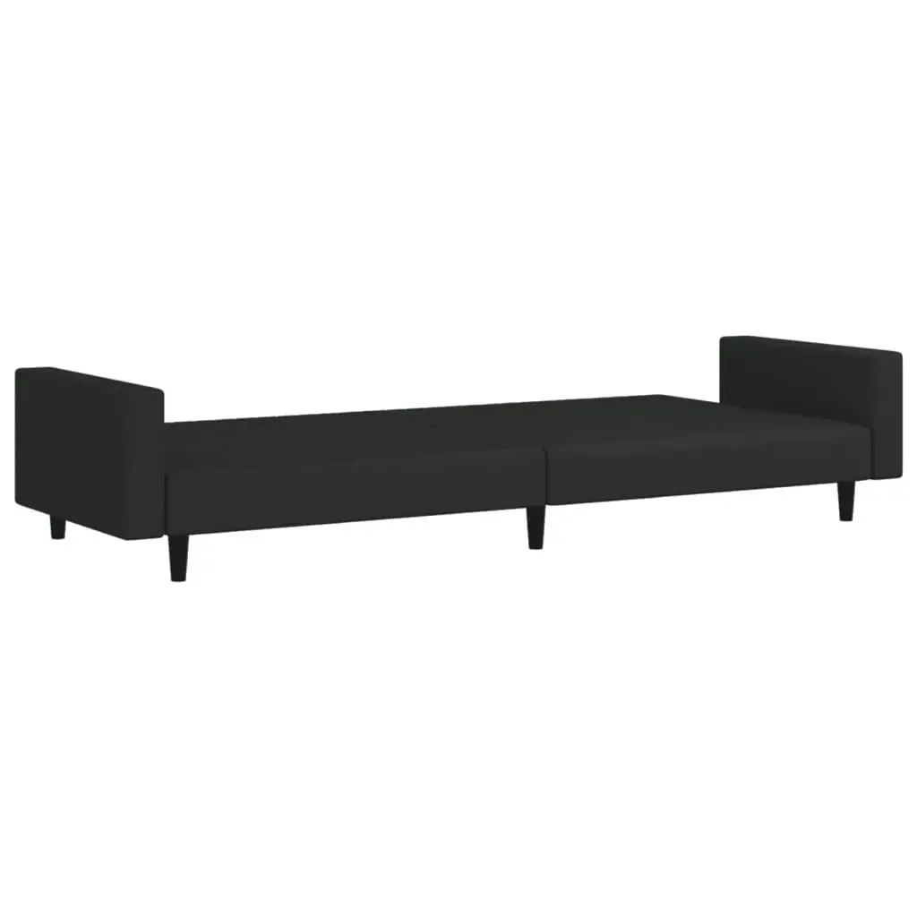 2-Seater Sofa Bed Black Velvet 375943