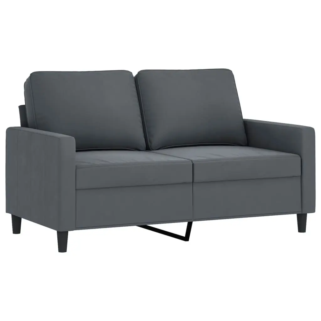 3 Piece Sofa Set with Cushions Dark Grey Velvet 3201477