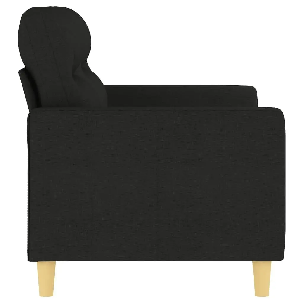 2-Seater Sofa Black 120 cm Fabric 359231