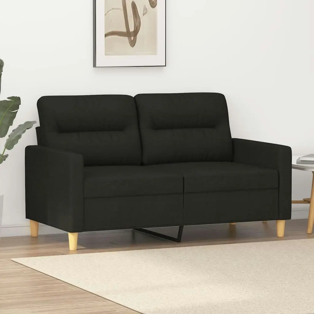 2-Seater Sofa Black 120 cm Fabric 359231