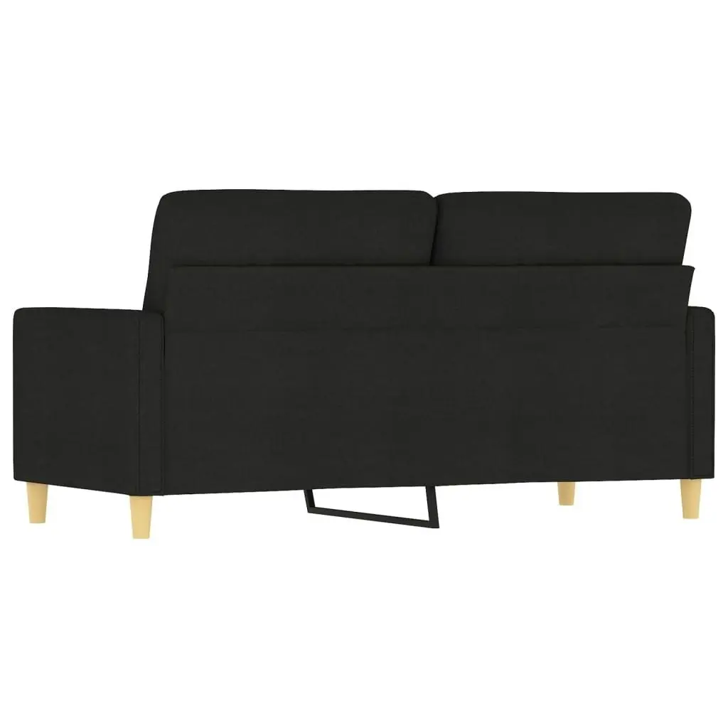 2-Seater Sofa Black 140 cm Fabric 359239