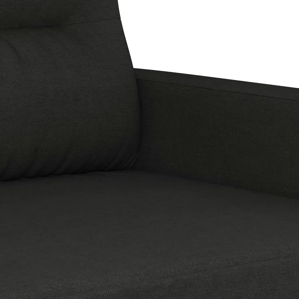 2-Seater Sofa Black 140 cm Fabric 359239