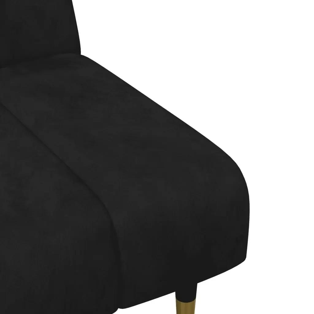 2 Piece Sofa Set Black Velvet 3216298