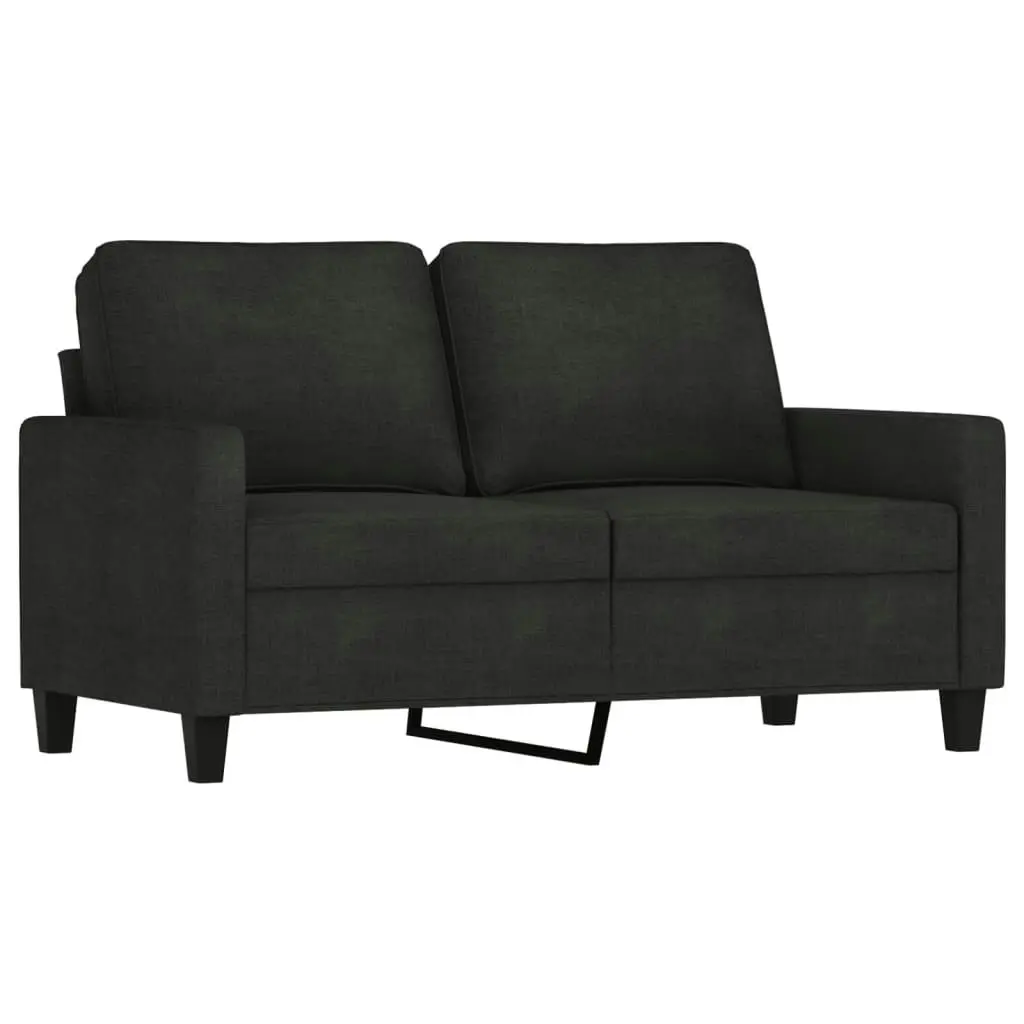 3 Piece Sofa Set with Cushions Black Fabric 3201432