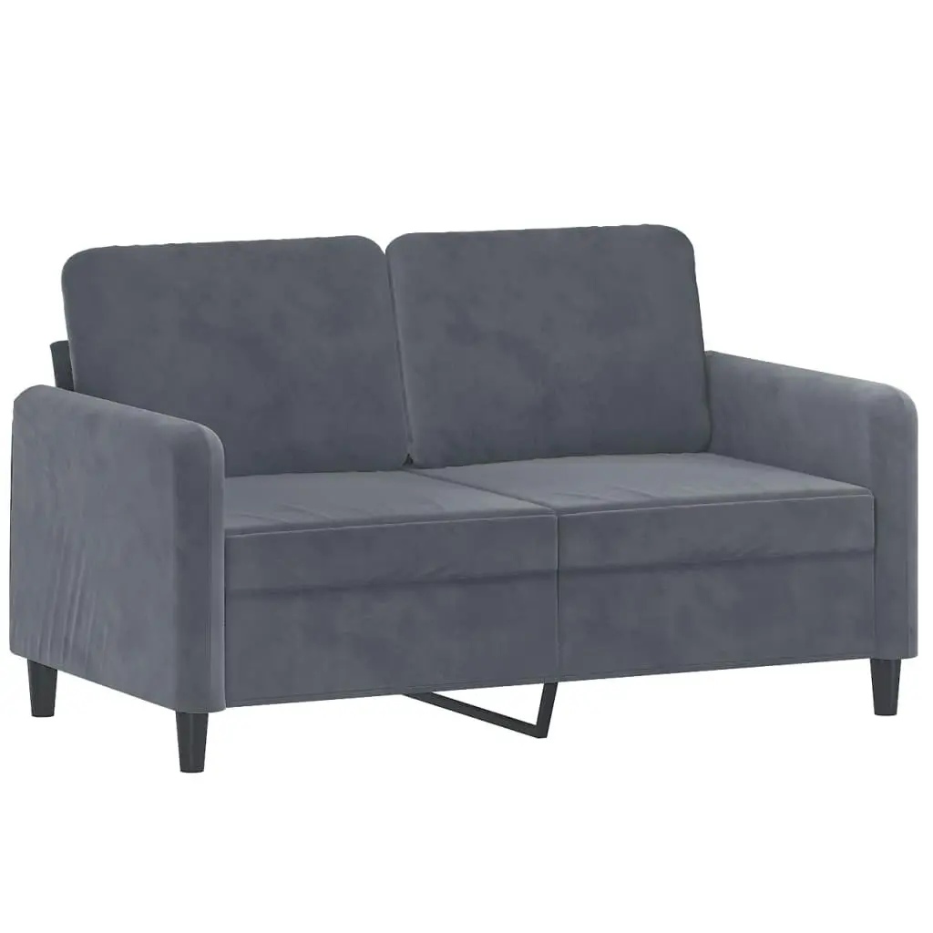 3 Piece Sofa Set with Pillows Dark Grey Velvet 3202005