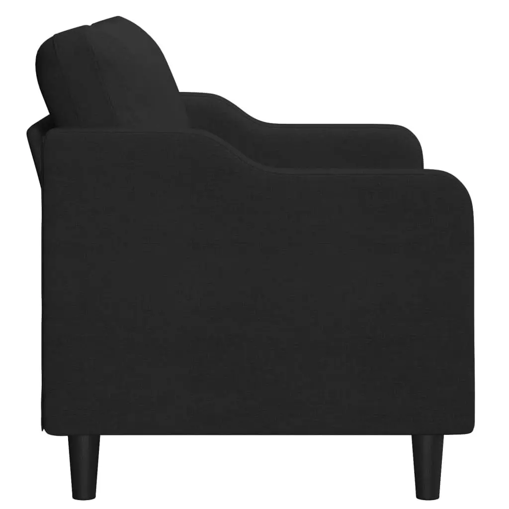 2-Seater Sofa Black 140 cm Fabric 359363