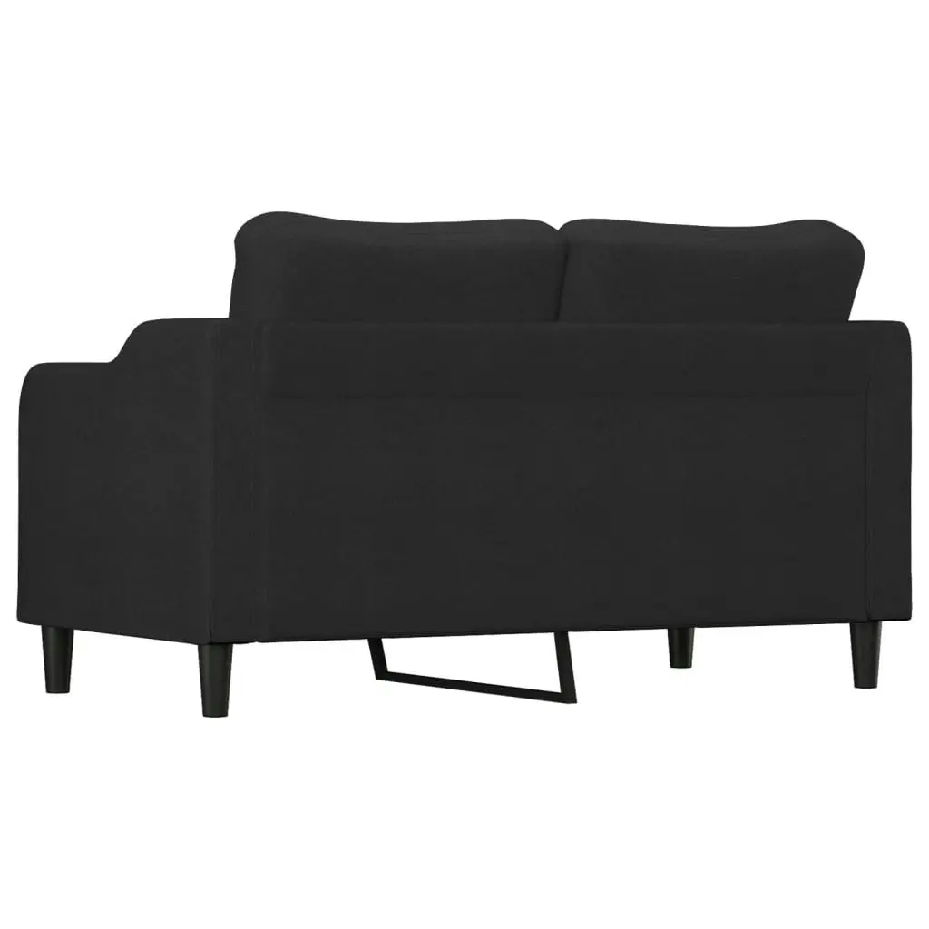 2-Seater Sofa Black 140 cm Fabric 359363