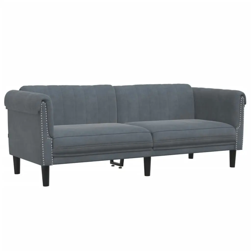 3 Piece Sofa Set Dark Grey Velvet 3209210