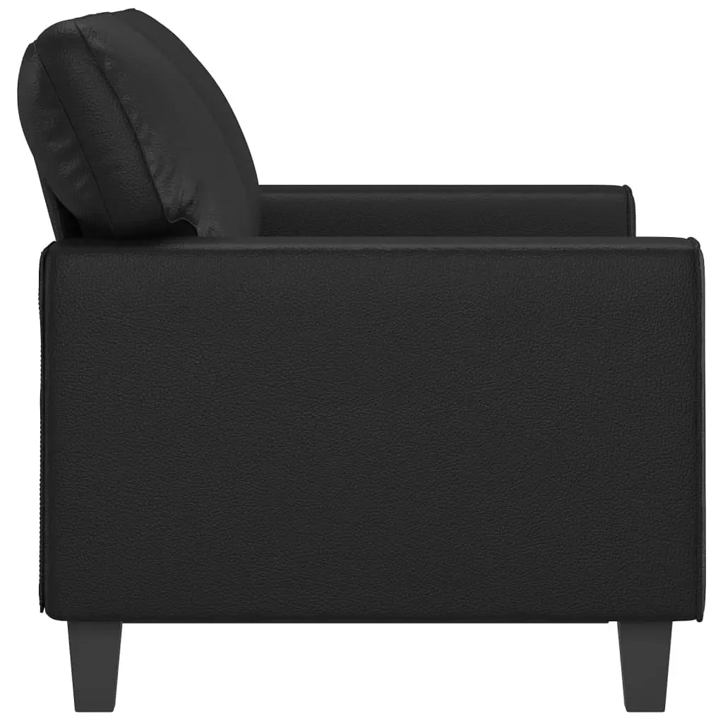 2-Seater Sofa Black 120 cm Faux Leather 359412