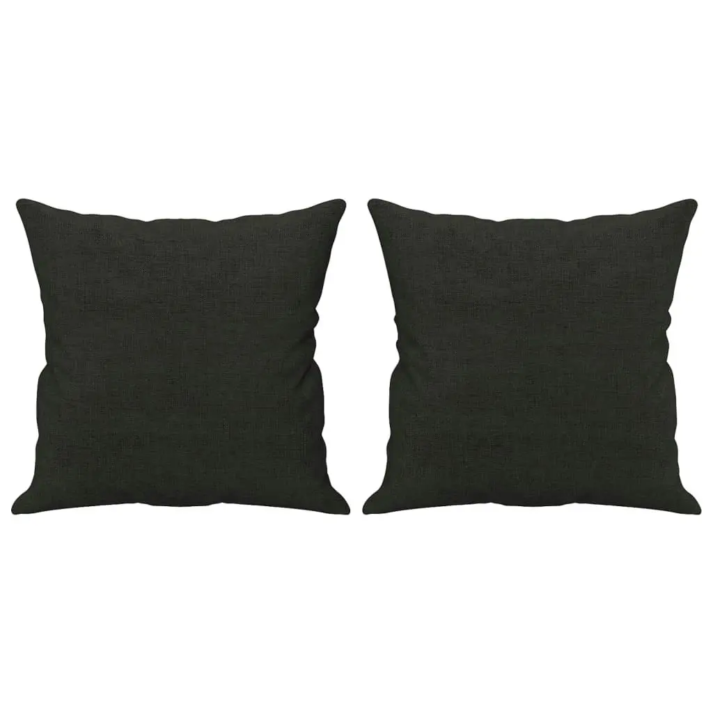 3 Piece Sofa Set with Pillows Black Fabric 3202114