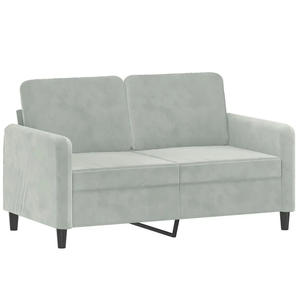 3 Piece Sofa Set with Pillows Light Grey Velvet 3202004