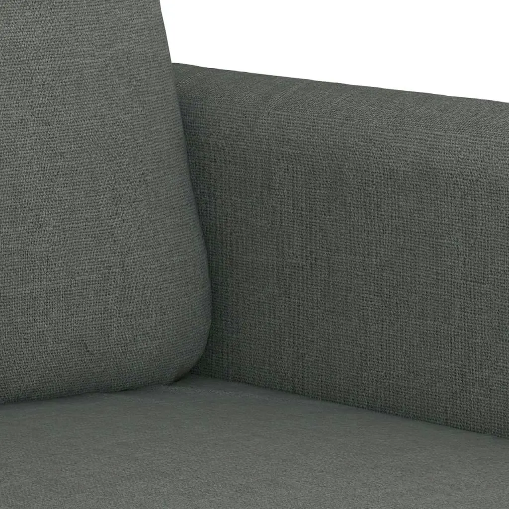 3 Piece Sofa Set with Cushions Dark Grey Fabric 3202127