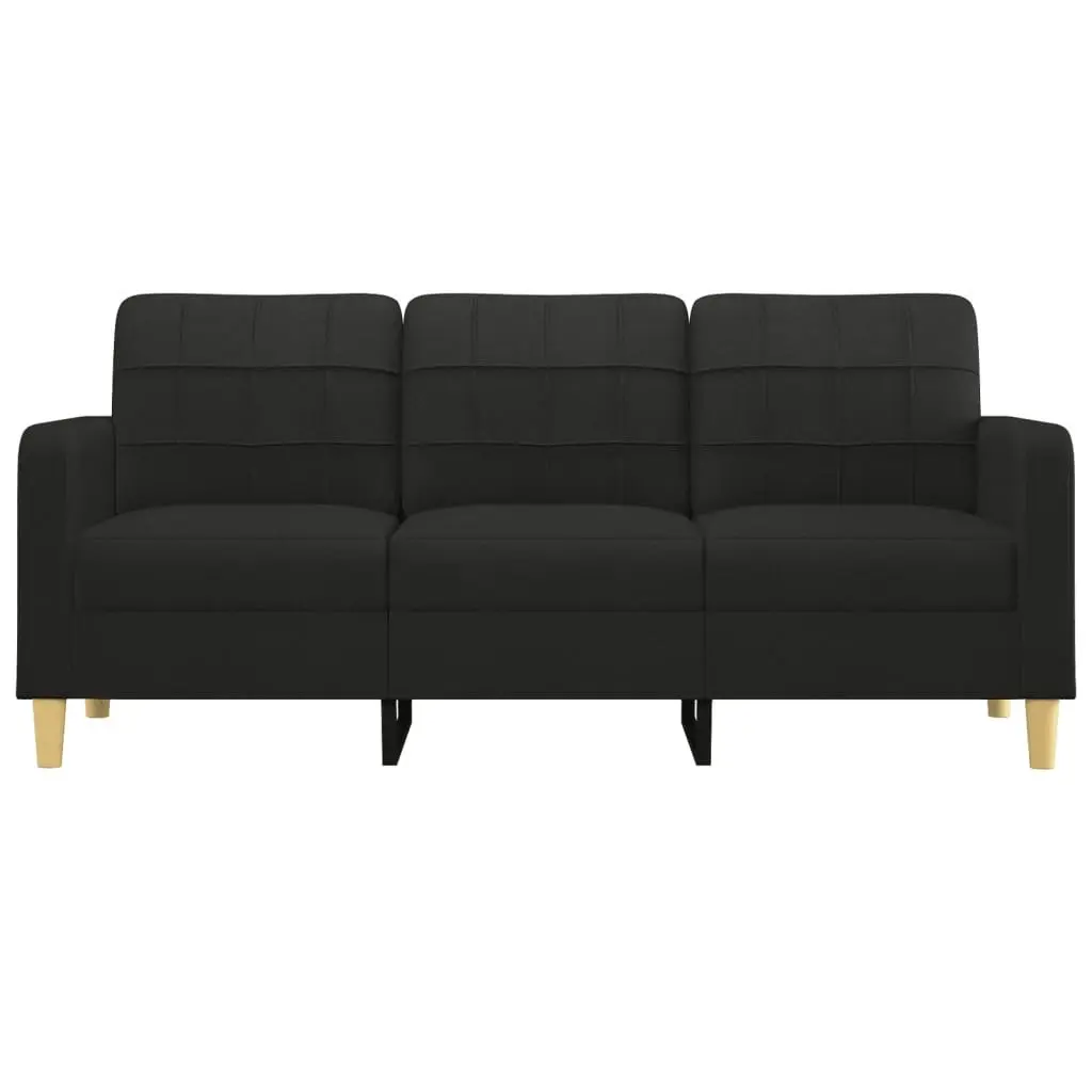 3-Seater Sofa Black 180 cm Fabric 359103