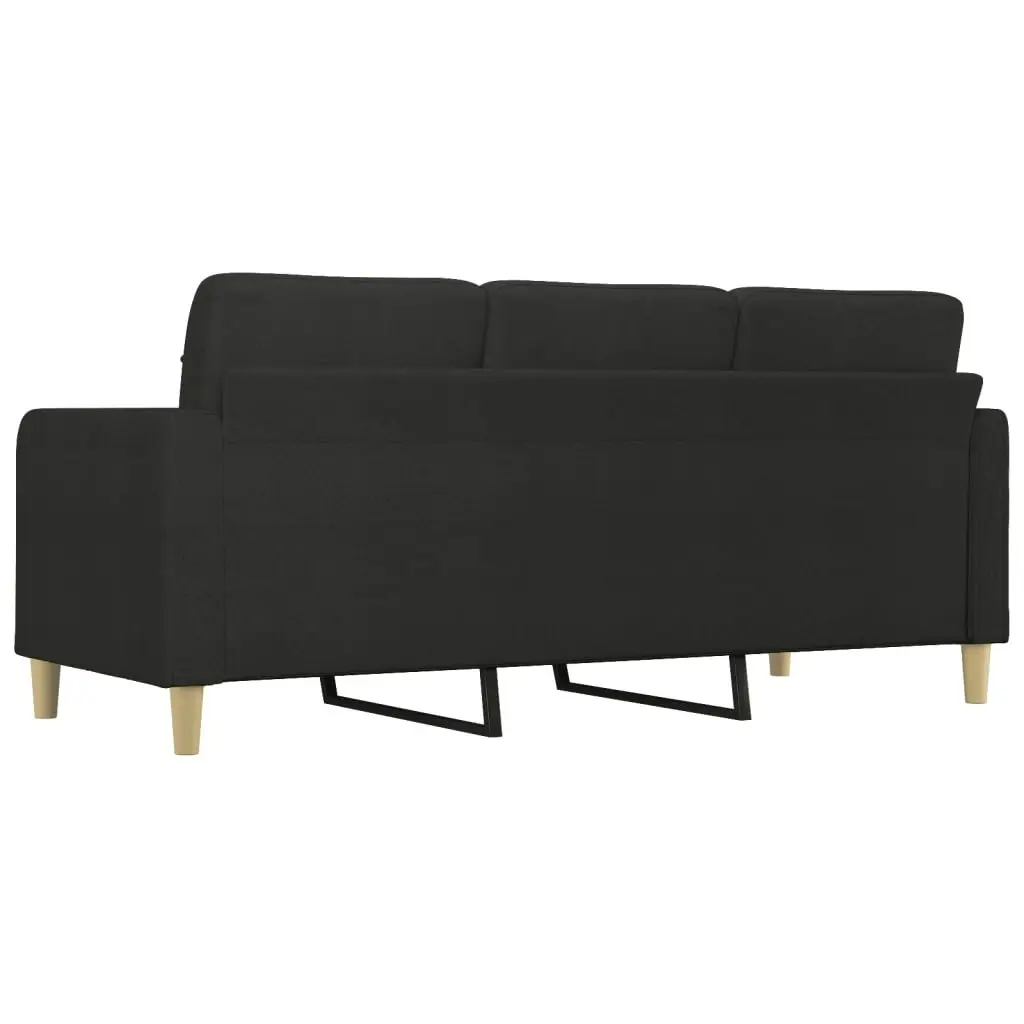 3-Seater Sofa Black 180 cm Fabric 359103