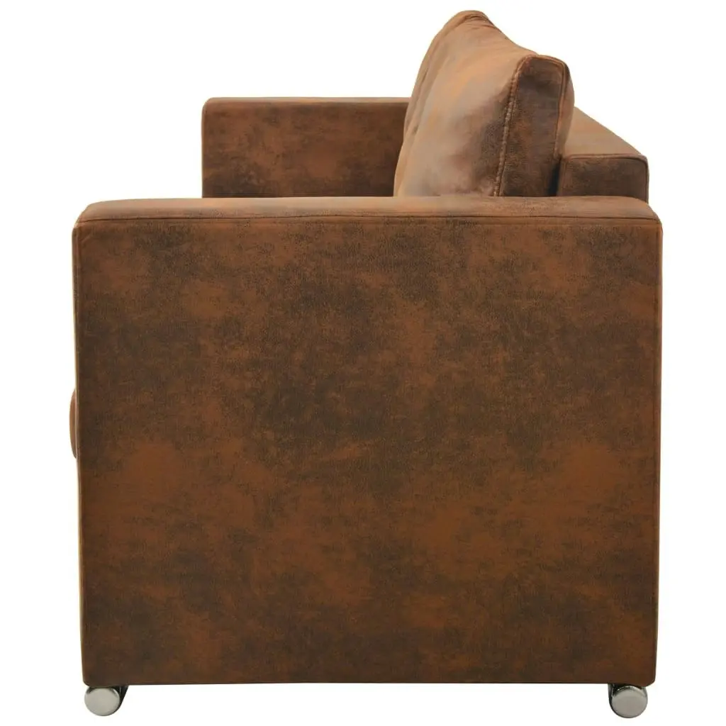 3-Seater Sofa 191x73x82 cm Artificial Suede Leather 244703