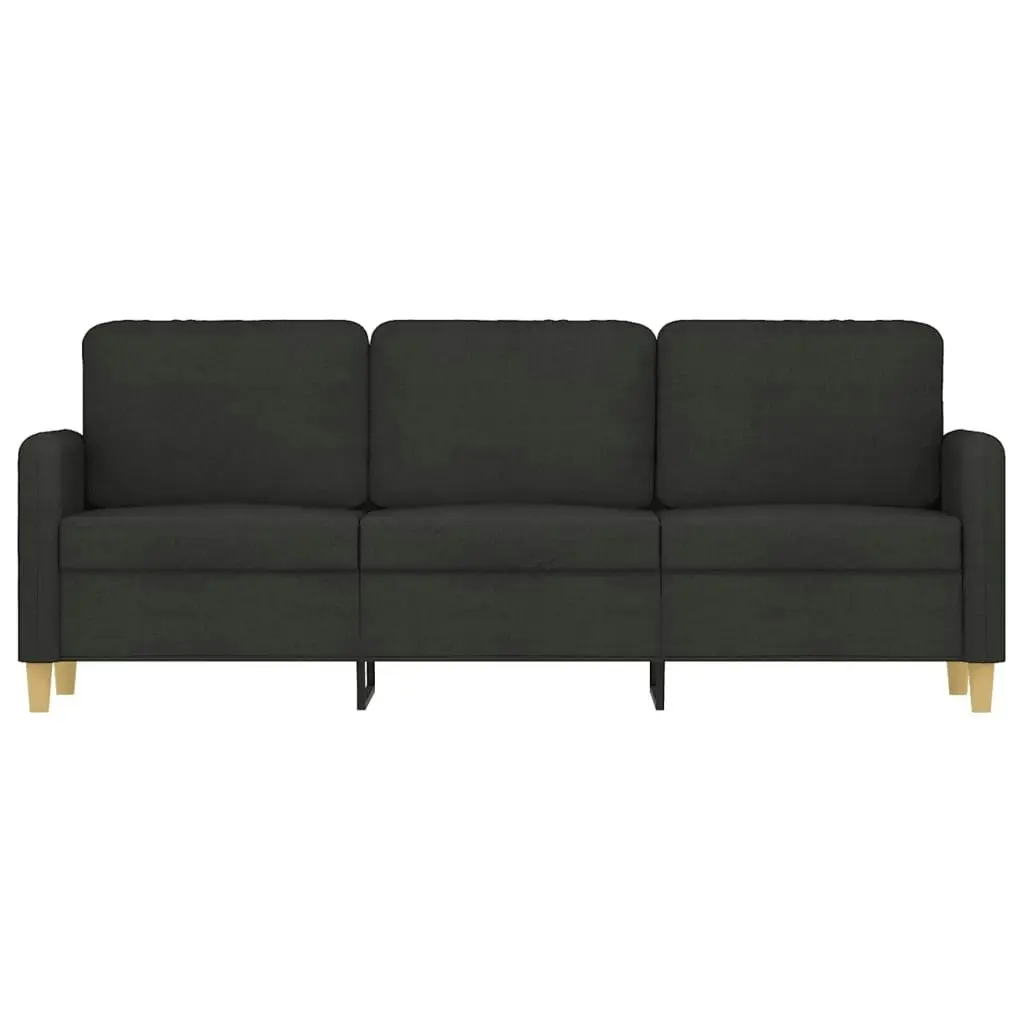 3-Seater Sofa Black Fabric 180 cm 359490