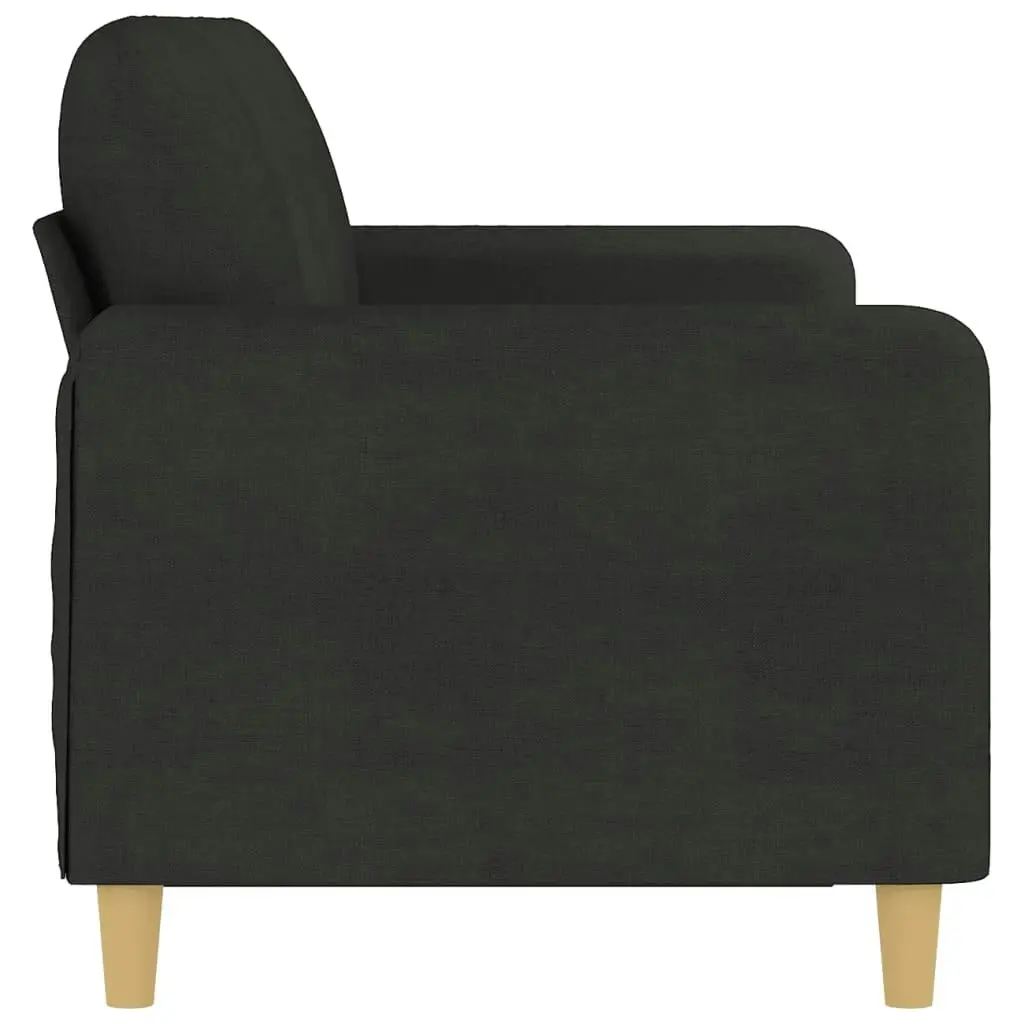 3-Seater Sofa Black Fabric 180 cm 359490