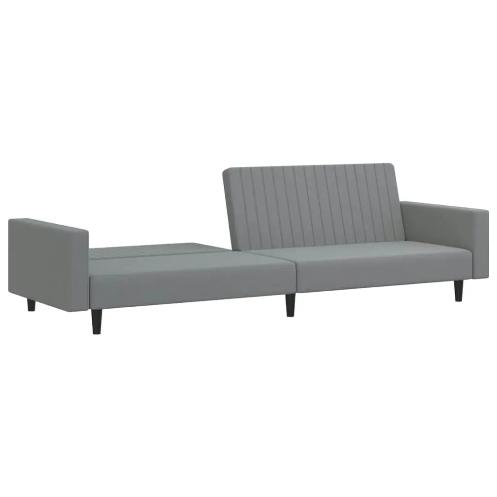 2-Seater Sofa Bed Light Grey Velvet 337650