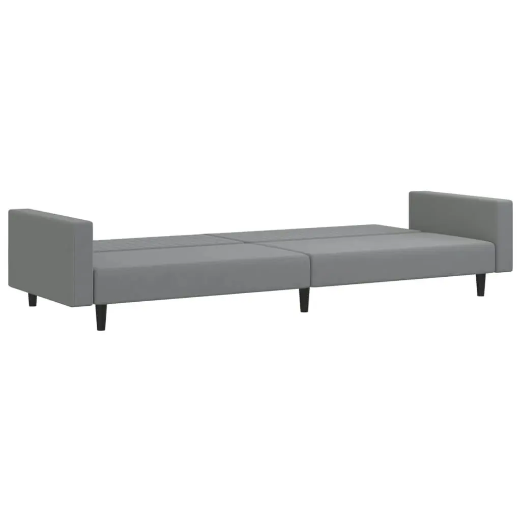 2-Seater Sofa Bed Light Grey Velvet 337650