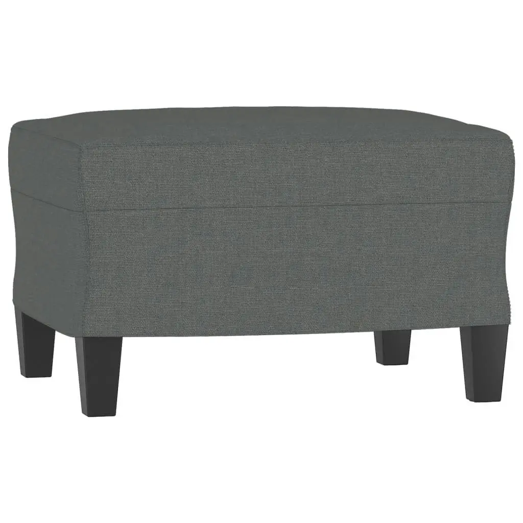 3-Seater Sofa with Footstool Dark Grey 180 cm Fabric 3201038