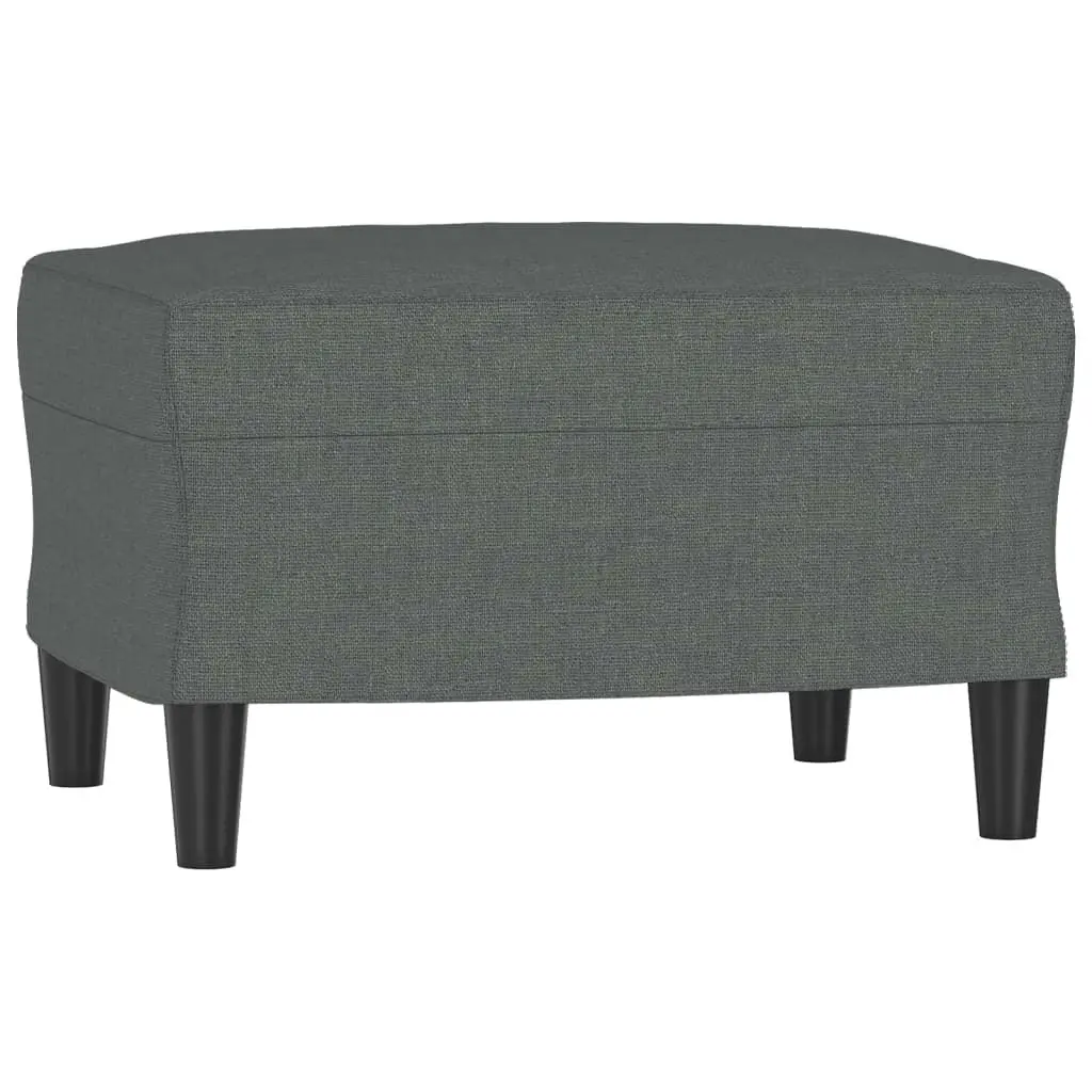 3-Seater Sofa with Footstool Dark Grey 180 cm Fabric 3201136