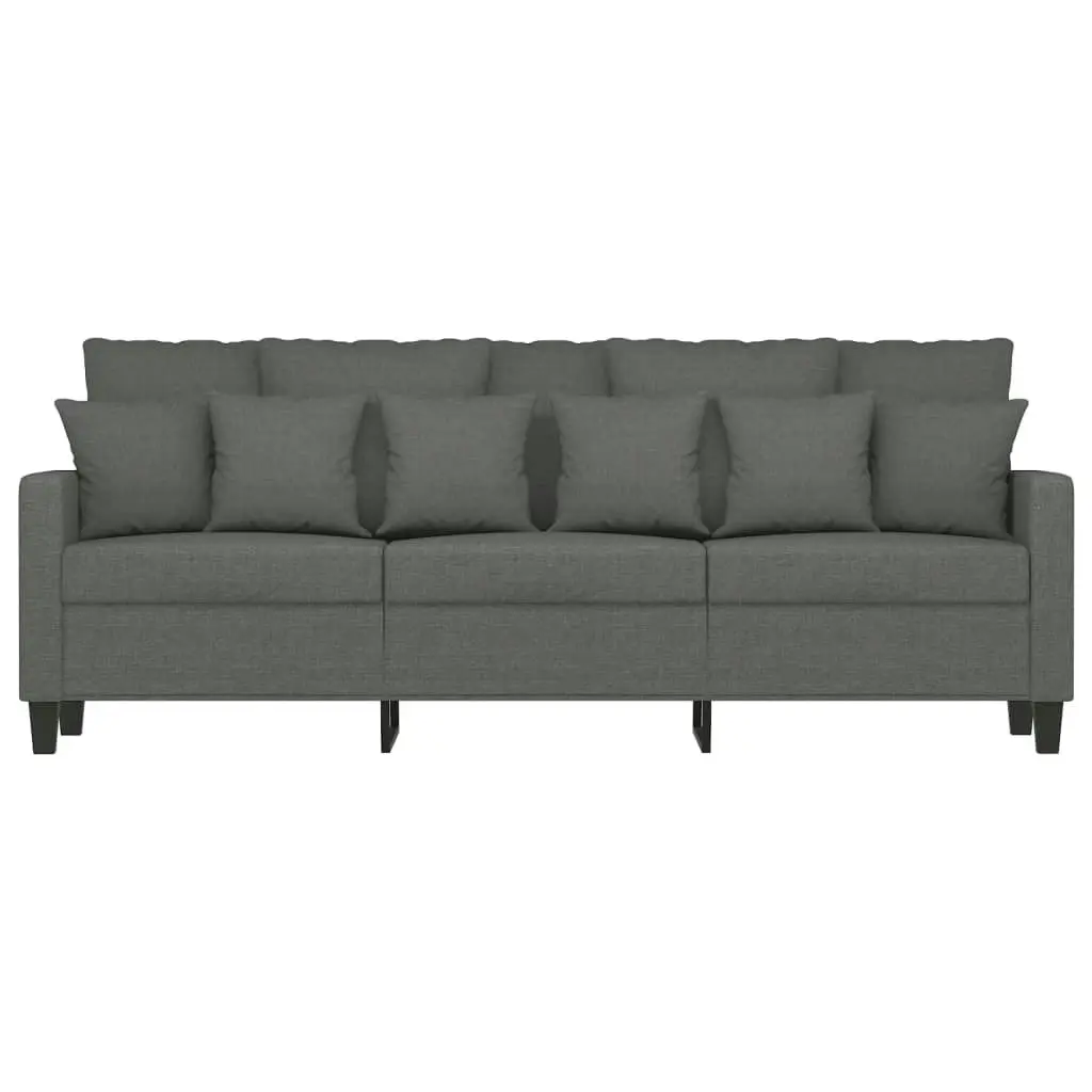 3-Seater Sofa Dark Grey 180 cm Fabric 359276