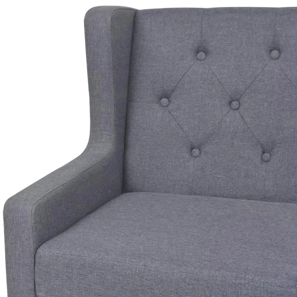 3-Seater Sofa Fabric Grey 245454