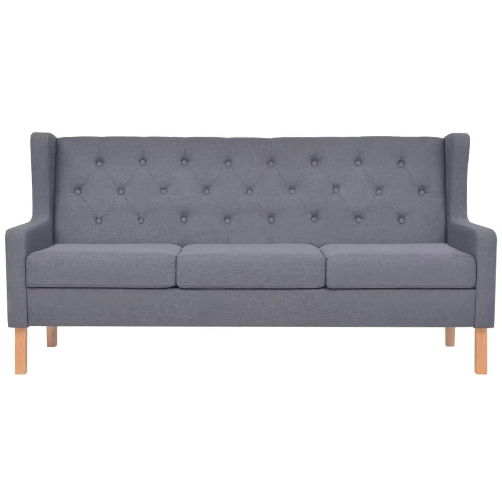 3-Seater Sofa Fabric Grey 245454