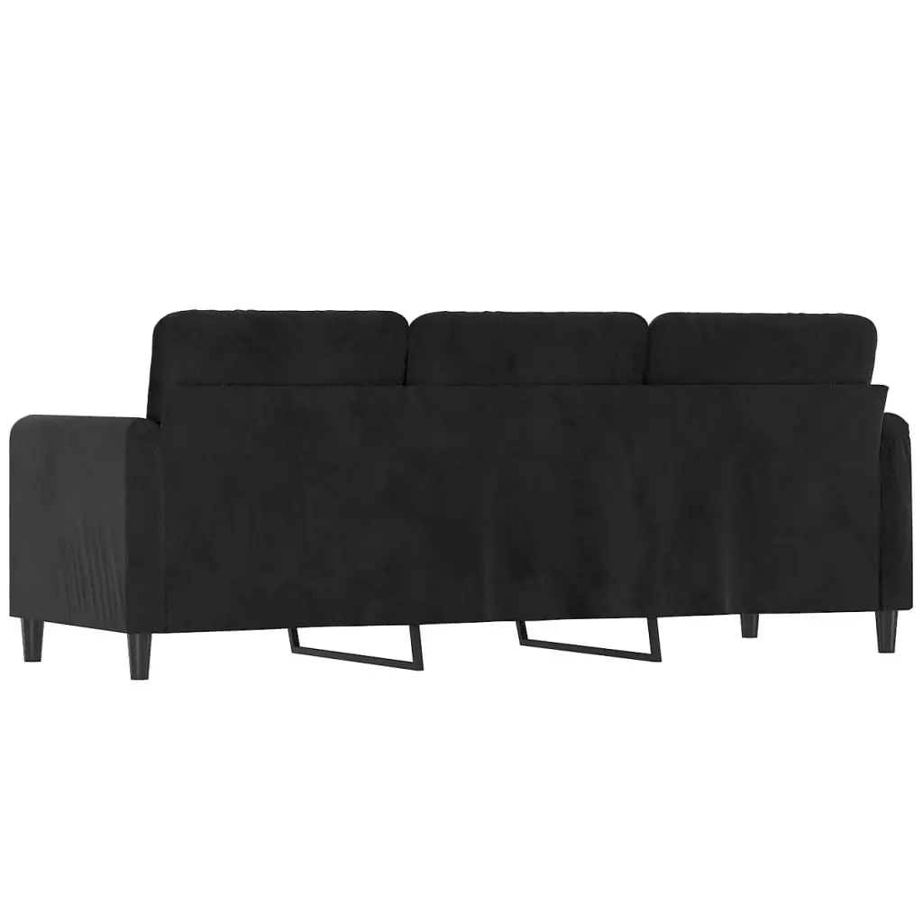 3-Seater Sofa Black 180 cm Velvet 359457