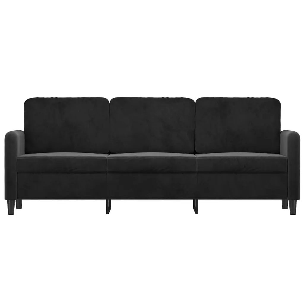 3-Seater Sofa Black 180 cm Velvet 359457