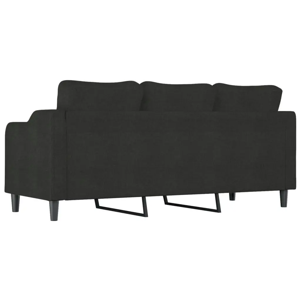 3-Seater Sofa Black 180 cm Fabric 359371