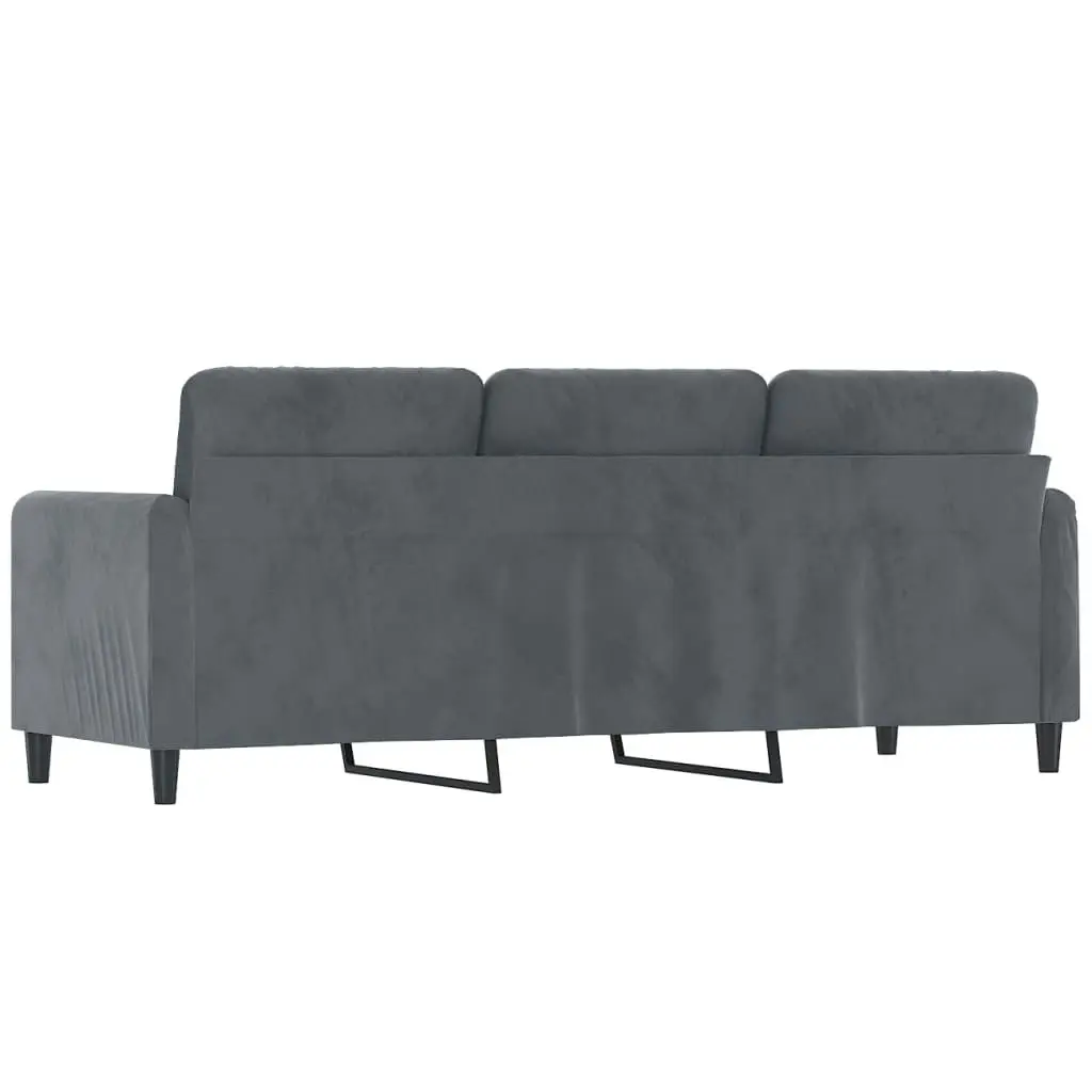 3-Seater Sofa Dark Grey Velvet 180 cm 359453