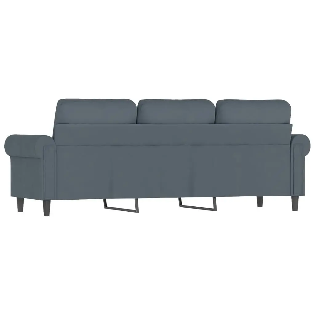 3-Seater Sofa Dark Grey 180 cm Velvet 359540