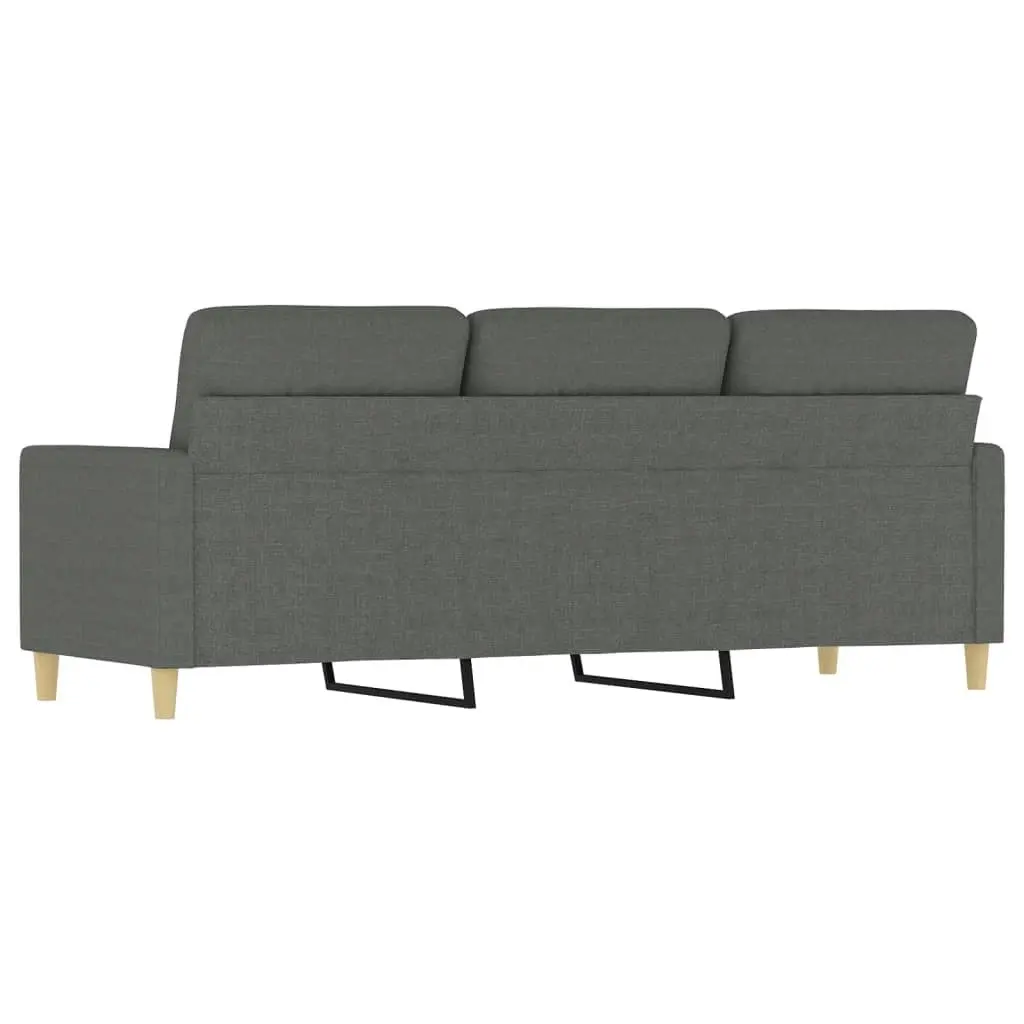 3-Seater Sofa Dark Grey 180 cm Fabric 359244