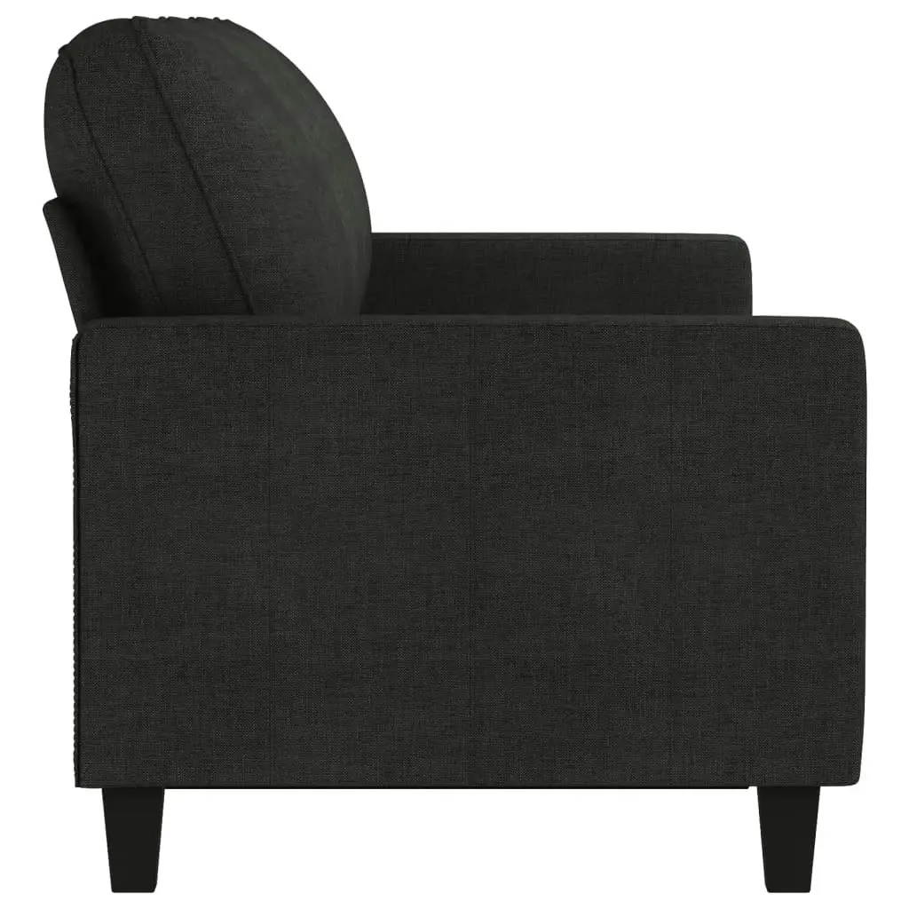 3-Seater Sofa Black 180 cm Fabric 359175