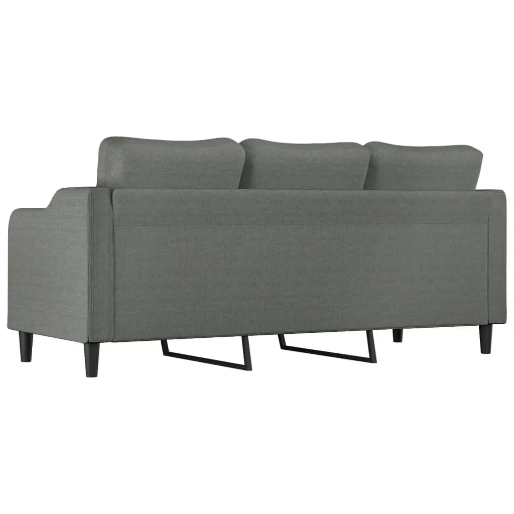 3-Seater Sofa Dark Grey 180 cm Fabric 359368