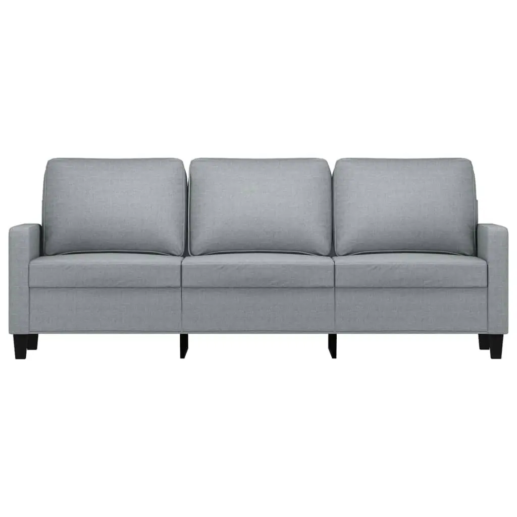 3-Seater Sofa Light Grey 180 cm Fabric 359171