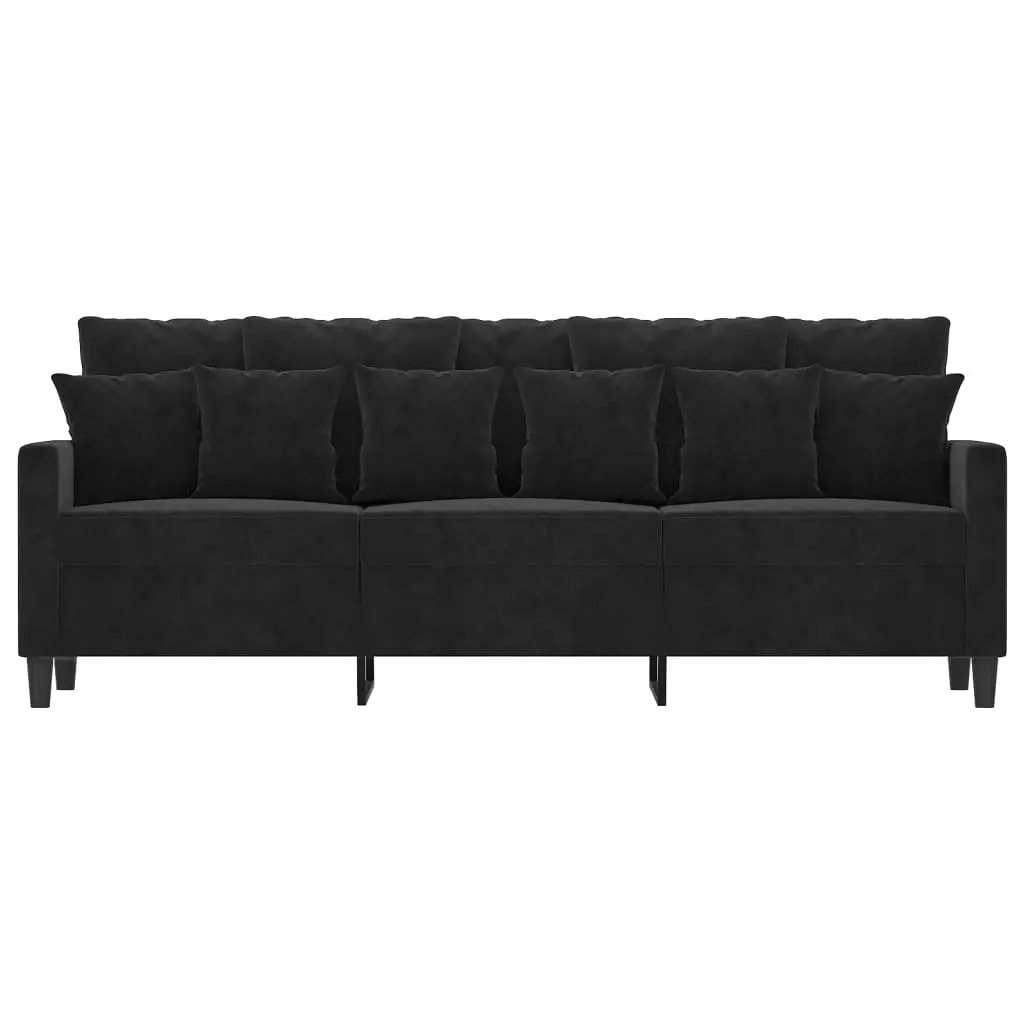 3-Seater Sofa Black 180 cm Velvet 359318