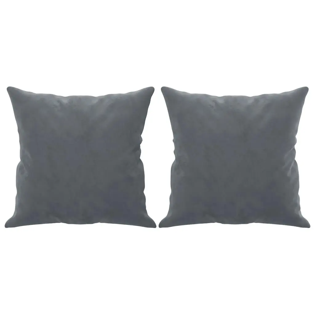 3-Seater Sofa with Throw Pillows Dark Grey 180 cm Velvet 3200956