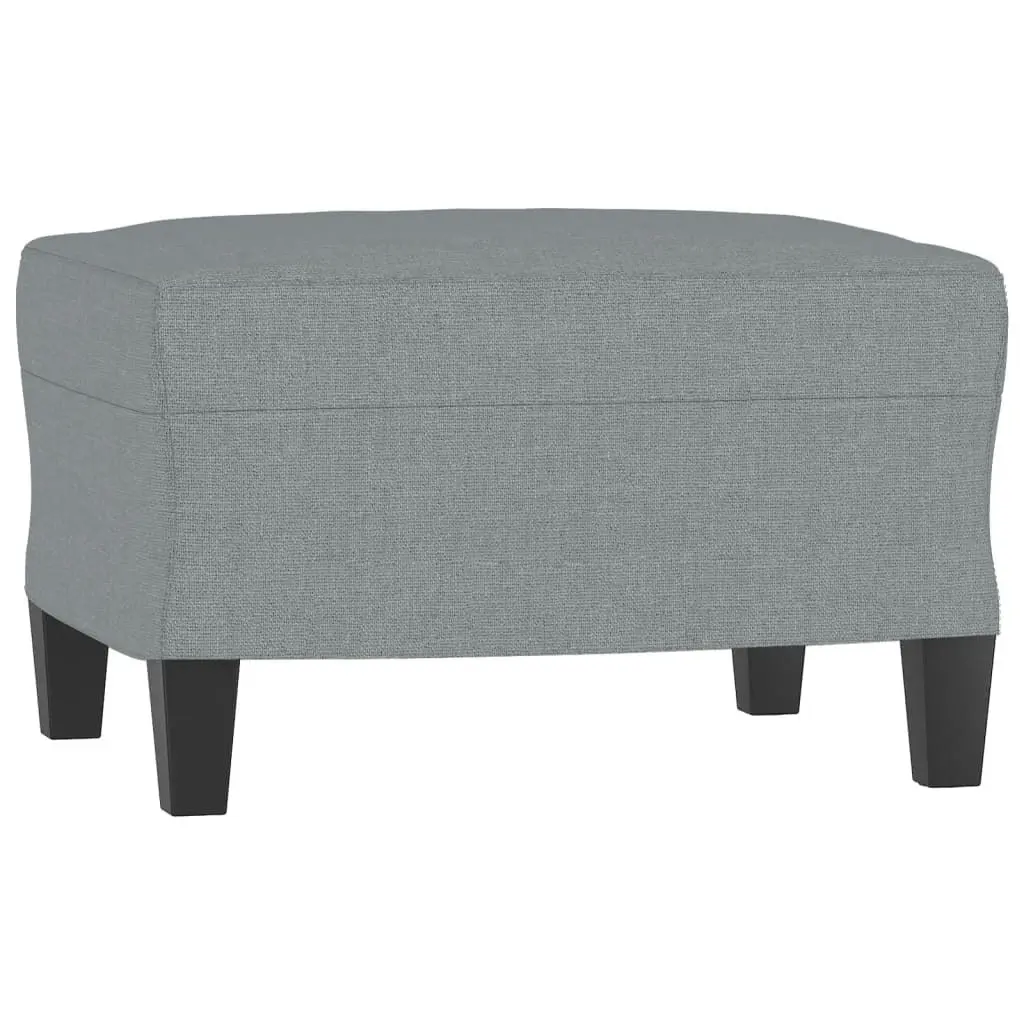 3-Seater Sofa with Footstool Light Grey 180 cm Fabric 3201037